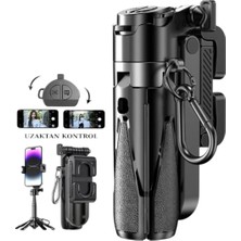 Kılıf House Bluetooth Kumandalı Anahtarlık Tipi Mini Selfie Çubuğu ve Tripod Telefon Tutucu