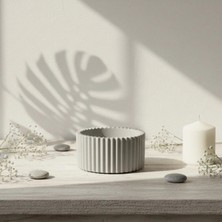 Fiyera Home Beton Gri Saksılık Mumluk