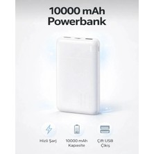 Kılıf House 10.000 Mah 2.4A Çift USB Çıkışlı LED Göstergeli Powerbank Taşınabilir Şarj Cihazı