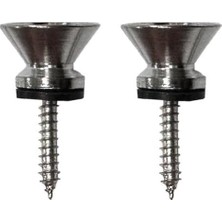 Pm1-2x Silver Metal Kaliteli Gitar Askı Pimi Omuz Askısı Takmak Için Vida Pim (2 Adet)