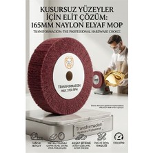 SHC4200 Kırmızı Skoç Elyaf Mop Parlatma Diski - 5700 Rpm 165 mm Metal Paslanmaz 723107