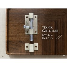 Beşel Küçük Mavzer Sürgü Sürgülü Sürgüsü Kilit Saten 2.5 cm x 4 cm Kapı Pencere Emniyet Kilidi Metal No:2