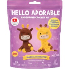 Hello Adorable Gracıe The Gıraffe - Türkçe Video Ve Anlatım Kılavuzlu Amigurumi Örgü Kiti