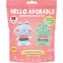 Hello Adorable Francıs The Frog - Türkçe Video Ve Anlatım Kılavuzlu Amigurumi Örgü Kiti