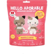 Hello Adorable Charlıe The Cat - Türkçe Video Ve Video Ve Anlatım Kılavuzlu Amigurumi Örgü Kiti