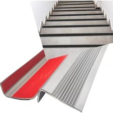 SHC4200 SN-29152 Kendinden Yapışkanlı Kaymaz Kauçuk Merdiven Basamak Şeridi 5X2.5X100CM Gri