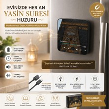 Nuha Yasin Suresi Okuyan Buzdolabı Magneti | Şarjlı, Ses Ayarlı, Güçlü Mıknatıslı Dijital Zikir Cihazı