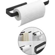 PremiumPort Siyah Kendinden Yapışkanlı El Rulo Havluluk, Banyo Için Pratik Askı