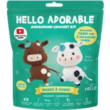 Hello Adorable Bessıe The Cow - Türkçe Video Ve Anlatım Kılavuzlu Amigurumi Örgü Kiti