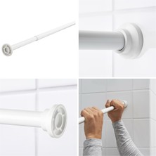 PremiumPort Ayarlanabilir Banyo Duş Perdesi Çubuğu, Vida Gerektirmez, Kolay Kurulum