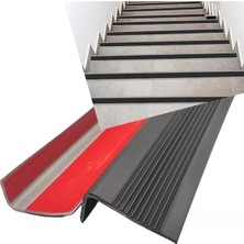 SHC4200 SN-29151 Kendinden Yapışkanlı Kaymaz Kauçuk Merdiven Basamak Şeridi 5X2.5X100CM Siyah