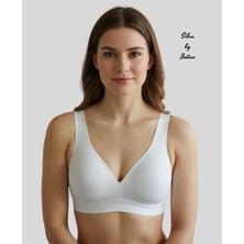 Intive Lingerie Silva Önü Arkası V Yaka Dekolteli Kalın Askılı Kopçasız Dikişsiz Hafif Desteksiz Bralet/sütyen