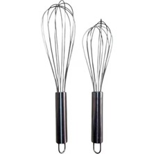 Mybru Paslanmaz Çelik Metal Saplı El Çırpıcısı 2'li Set (Blender)