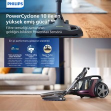 Philips Marathon Ultimate Toz Torbasız Elektrikli Süpürge, 899W, Powercyclone 10, Süper Turbo Fırça, Sert Zemin Başlığı, XB9155/07