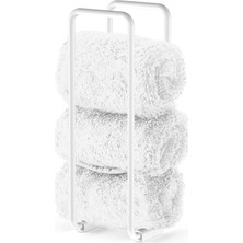 PremiumPort Dikey Tezgah Üstü Havluluk, Mat Beyaz, 9X27X9 Cm, Şık ve Fonksiyonel