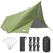 Su Geçirmez Tarp Tente Gölgelik Örtü, 4 Mevsim Taşınabilir Örtü Branda Çok Işlevli Outdoor Açık Hava Kamp Seyahat Tente Branda Yağmurluk, Güneşlik Karavan Yan Gölgelik Çadır 300X300 cm - Yeşil