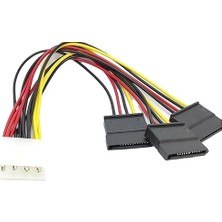 8549 Kasa Içi 3 Port Ide Molex Sata Power HDD 4 Pin Güç Kablosu 4pin Molex Erkek/ 3x 15PIN Sata Dişi 3 Port Sata Dişi 1 Port 4 Pin Ide Power Erkek