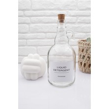 PremiumPort 1000ML Sıvı Deterjan Şişesi Mantar Kapak, Pratik ve Şık Tasarım