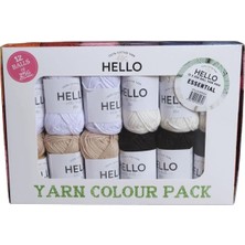 Hello % 100 Cotton 12'li Örgü Ipi Seti - Essentıal Örgü Ipi