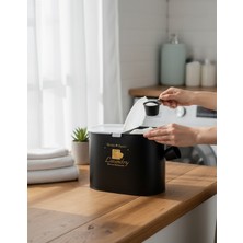 PremiumPort Pratik Kapaklı Metal Deterjanlık, Şık ve Dayanıklı Tasarım