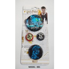 Gifi Rozet & Broş Harry Potter 4 Adet Lisanslı