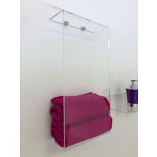 Ferizli Reklam Şeffaf Pleksi Duvar Rafı – Askılı Banyo Havluluk Organizer - Şeffaf Pleksi Banyo Havluluk Raf, Şık ve Dekoratif Yeni Yaşam Tarzı