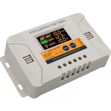 Motto Ticaret Powermaster PM-40A 12 Volt - 24 Volt - 40 Amper 4 Usb'lı Dijital Otomatik Solar Şarj Kontrol Regü
