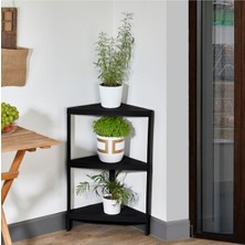 PremiumPort 3 Katlı Çok Amaçlı Üçgen Plastik Raf Ünitesi, Kolay Kurulum