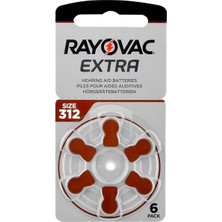 Motto Ticaret Rayovac 312 Numara Kulaklık Pili 6'lı Paket