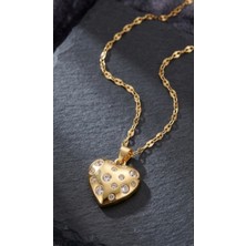 Orluxia Kalp Serisi Taşlı Kalp Kolye