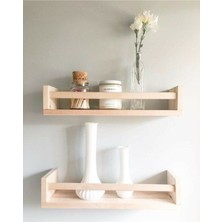 PremiumPort Şık 4'lü Banyo Duvar Rafı, 50 cm Genişlik, Modern Tasarım