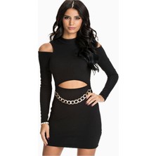 SHC4200 Özel Dizayn Zincirli Elbise