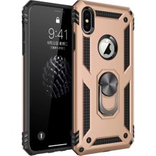 Motto Ticaret Newface Iphone Xs Max Kılıf Sofya Yüzüklü Silikon Kapak - Gold