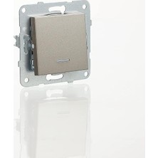 Novella Antrasit Işik Light Mekanizma+Düğme Kapak Çabuk Bağlanti Çarpma Karşıtı Çocuk Korumalı
