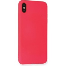 Motto Ticaret Newface Iphone Xs Max Kılıf Nano Içi Kadife Silikon - Koyu Pembe