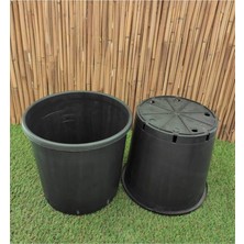 Üretim Saksısı 5 Adet 11,5 Lt 24X24 cm Plastik Saksı Siyah Üretim Saksı Bitki Saksısı