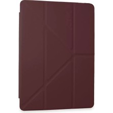 Motto Ticaret Newface Samsung Galaxy Tab A9 Kılıf Kalemlikli Mars Tablet Kılıfı - Mürdüm