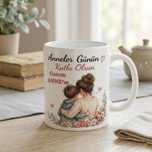 Anneler Günü Hediyesi Kupa Bardak Canım Annem Yazılı Özel Tasarım Kahve Kupası Çift Taraf Baskı