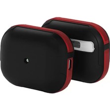 Motto Ticaret Movenchy Airpods Pro 2 (2.nesil) Mo-A8 Armor Kılıf - Kırmızı