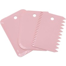 Home 3'lü Hamur Kesici,pasta Düzeltici,hamur Porsiyonlayıcı,hamur Kesmek ve Dekorasyonu Için Plastik 3lü Set