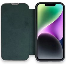 Motto Ticaret Newface Iphone 14 Pro Kılıf Dolpin Kapaklı - Koyu Yeşil