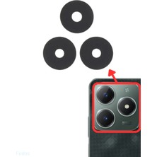 Fodos Realme C61 Kamera Lensi Cam - Kamera Camı - Yapışkanlı - RMX3939 RMX3930 Uyumlu