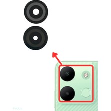 Fodos Infinix Smart 7 Plus Kamera Lensi Cam - Kamera Camı - Yapışkanlı - X6517 Uyumlu