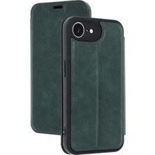 Motto Ticaret Newface Iphone 16E Kılıf Flip Cover - Koyu Yeşil