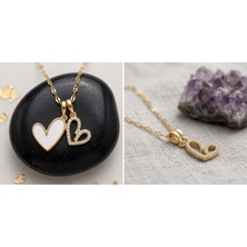 Orluxia Kalp Serisi Çift Kalp Kolye