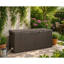 Csb Store Çok Amaçlı Bahçe Sandığı – Minder, Battaniye Saklama Kutusu (Kilit Yuvalı, 124X55X56 Cm)