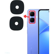Fodos Infinix Smart 10 Kamera Lensi Cam - Kamera Camı - Yapışkanlı - X6725 Uyumlu