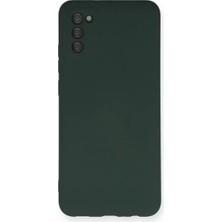 Motto Ticaret Newface Samsung Galaxy A03S Kılıf Nano Içi Kadife Silikon - Koyu Yeşil
