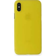 Motto Ticaret Newface Iphone x Kılıf Pp Ultra Ince Kapak - Sarı