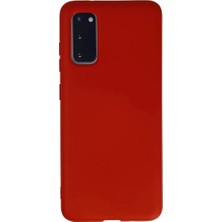 Motto Ticaret Newface Samsung Galaxy S20 Kılıf Nano Içi Kadife Silikon - Kırmızı